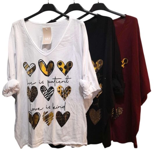 Camiseta Corazones